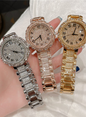 满天星轻奢女士手表时尚气质优雅镶钻显贵石英表高级感腕表 A140