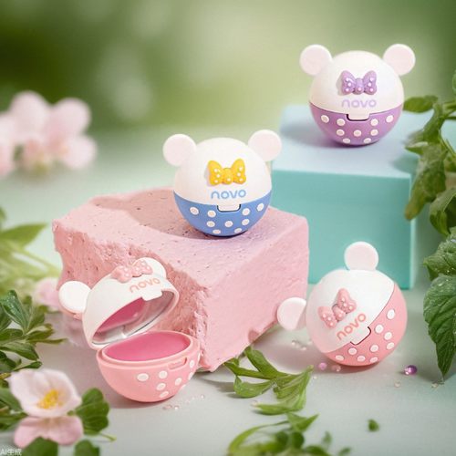 NOVO可爱甜熊倍柔水润唇膜补水保湿滋润唇冻淡化唇纹口红打底唇膏