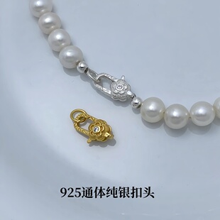 925纯银花朵龙虾扣项链连接扣子手链扣子DIY手工串珠编绳收尾扣子