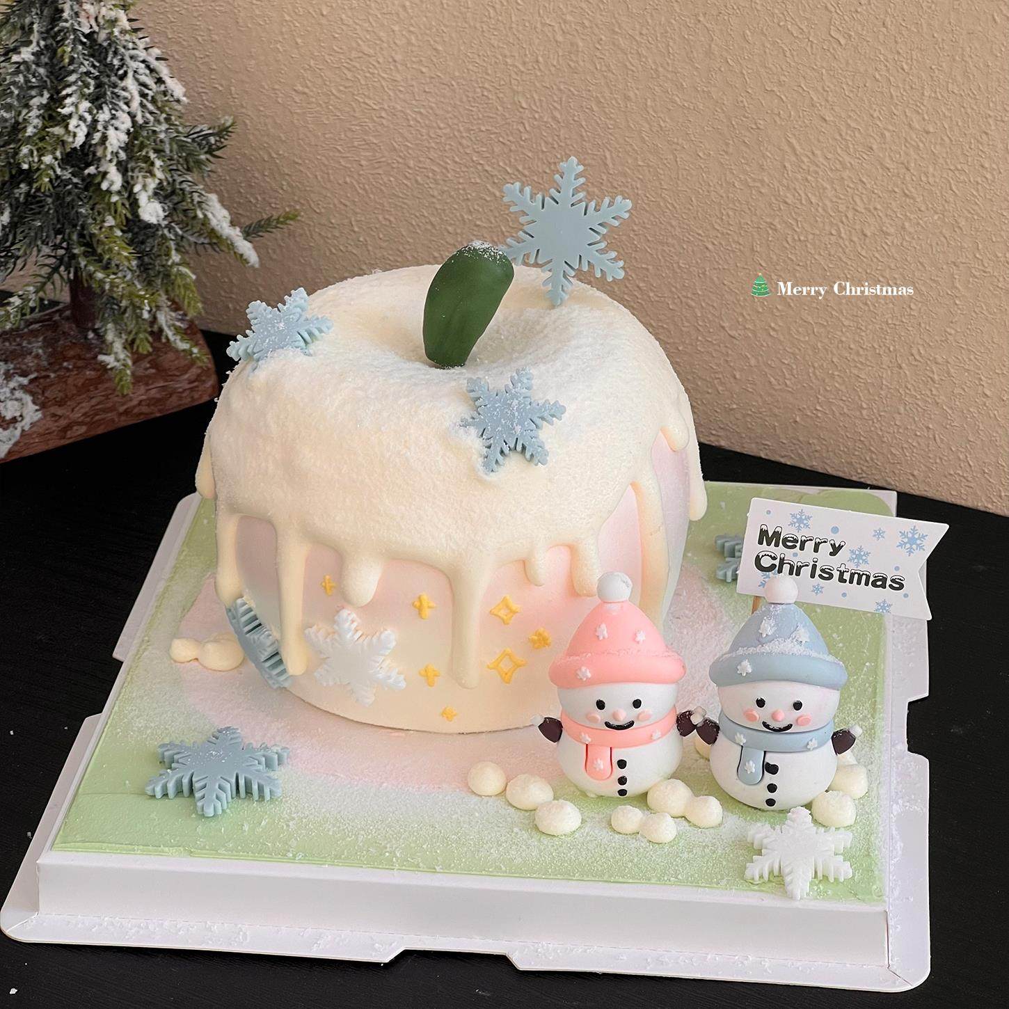 2025圣诞节苹果蛋糕装饰可爱小雪人摆件雪花圣诞快乐小旗子插件,节庆用品/礼品,蛋糕/烘焙装饰用品,淘宝优惠券,粉丝福利购,淘宝优惠卷