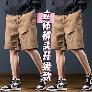 工装 宽松耐脏耐磨山系户外机能速干休闲五分裤 短裤 薄款 男夏季 美式