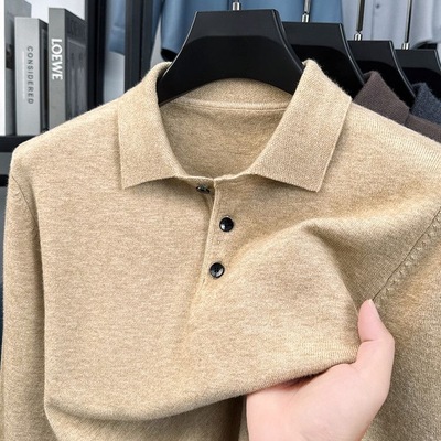 针织+翻领+简约+保暖+打底衫