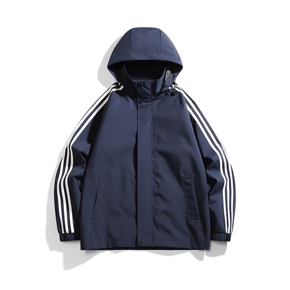 冲锋衣外套男士外衣春季休闲薄款连帽防水春装上衣服春秋款夹克衫
