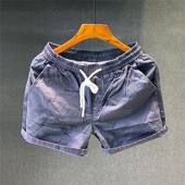 潮牌34分裤 迷彩短裤 短夏季 超短裤 男潮休闲纯棉弹力男士 三分四分裤