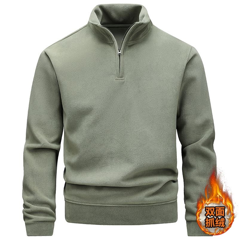立领摇粒绒卫衣男士美式重磅秋冬款半高领奥粒绒保暖长袖T恤上衣,男装,卫衣,淘宝优惠券,粉丝福利购,淘宝优惠卷