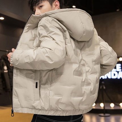 羽绒棉服男款连帽棉衣外套秋冬季新款潮牌男装棉袄加厚保暖上衣服