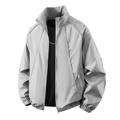 户外休闲工装 外套男春季 立领夹克男士 潮牌冲锋衣简约短款 上衣 新款