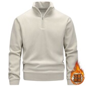 卫衣男潮流百搭上衣外套 摇粒绒卫衣男立领半拉链长袖 秋冬新款 男士