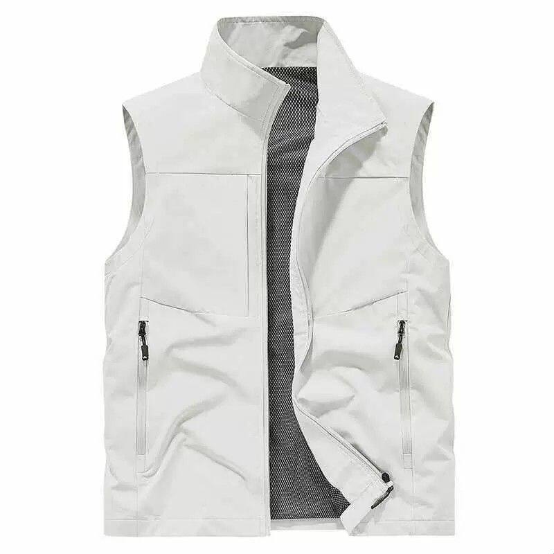 工作服马甲印logo立领拉炼速干坎肩多口袋志愿者户外钓鱼防水