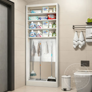 置物架免打孔卫生间储物架靠墙防潮多层收纳架 浴室门后10cm窄款