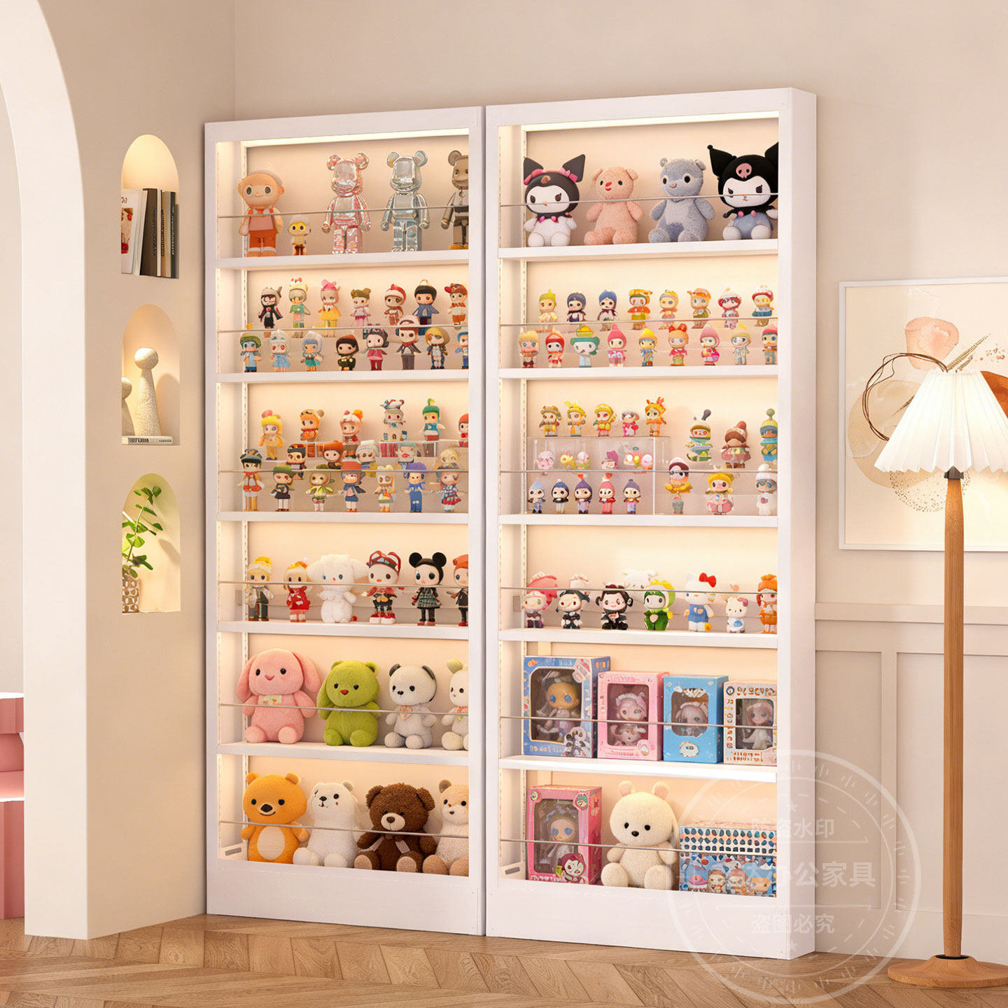 门后手办玩具收纳架动漫徽章谷子展示架储物架绘本置物架儿童书架