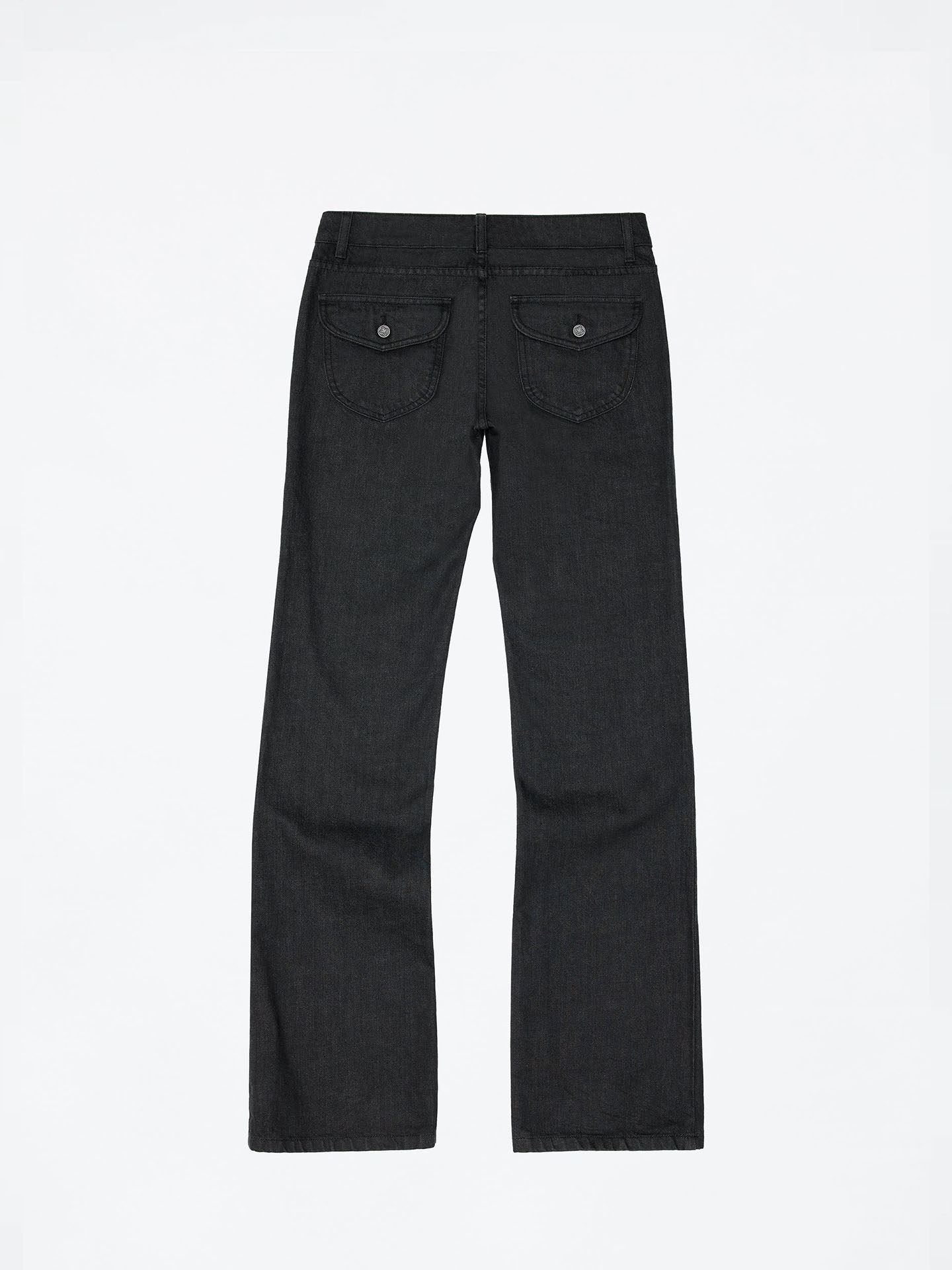 thumbnail for Tank air tulip low-rise primary color bootcut denim trousers