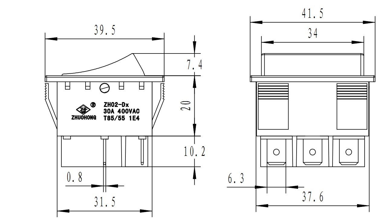 电焊机船型关开关三开相开30变a逆电焊机电源3关3相80v电源开关