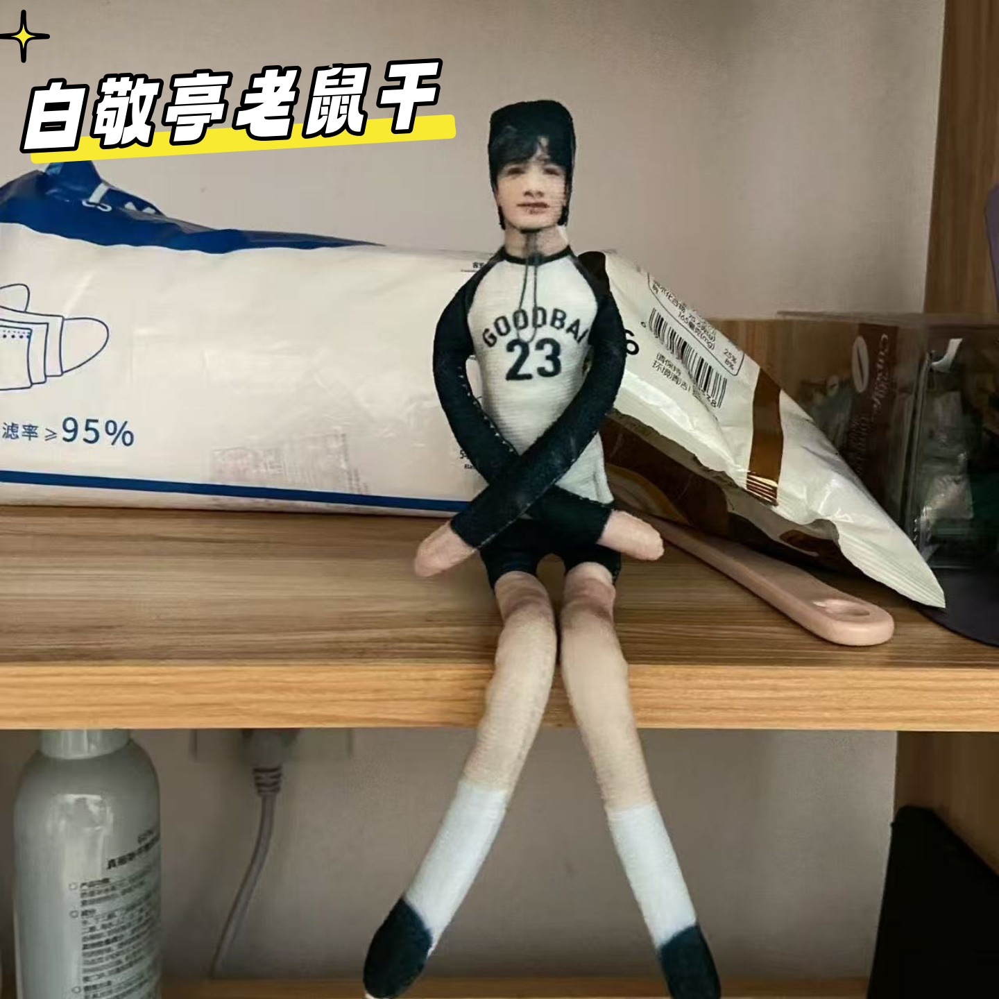 白敬亭两面不同可动毛绒老鼠