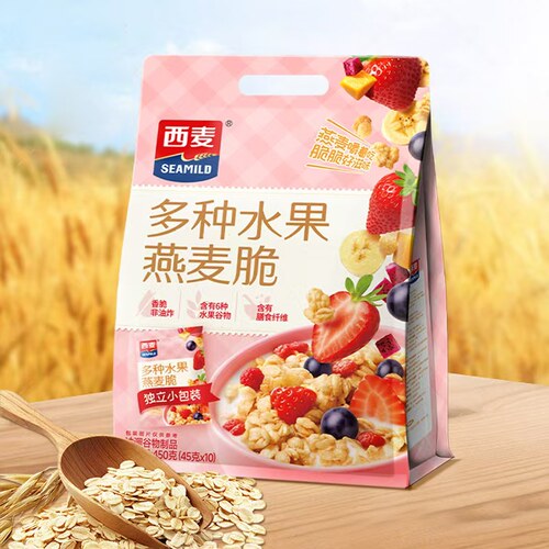 西麦水果燕麦脆450g袋多种口味