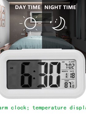 LED Digital Alarm Clock Smart Backlight Temperature Calendar