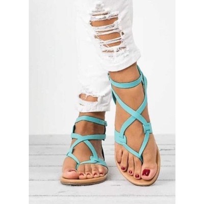 Summer Big size 43 Flat Sandals Woman Shoes flat shoes big s