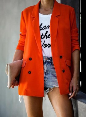 小西装women mini suit tops 2019 autumn casual lady suit coat