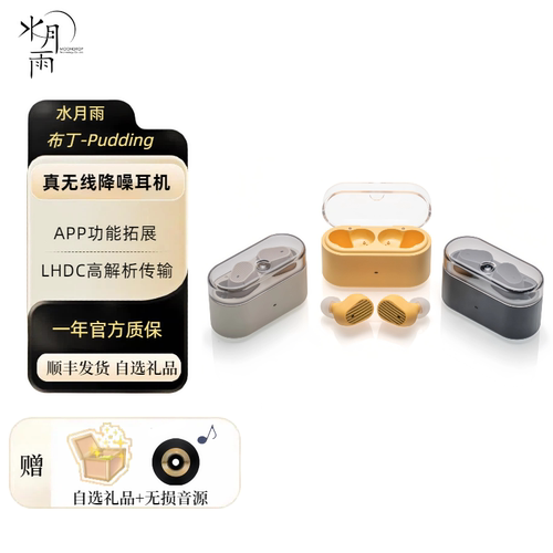 【顺丰送礼】水月雨Pudding布丁真无线蓝牙6.0实时ANC主动降噪豆
