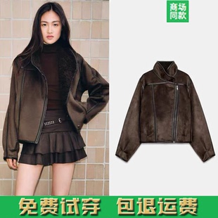 时尚 女装 休闲皮毛一体长袖 双面夹克外套 716 冬季 3548264 新款