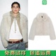 4391833 秋季 802 时尚 甜美立领人造毛皮效果拉链短外套 新品 女装