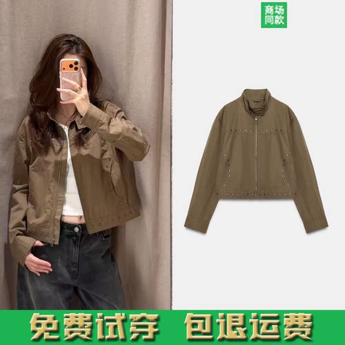 双面短款夹克外套皮毛一体机车服