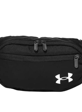 Under Armour 结实耐用训练运动聚酯纤维拉链开合腰包 黑色