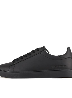 Armani Exchange 时尚 舒适运动 板鞋 XUX001XV0931K001 深黑色