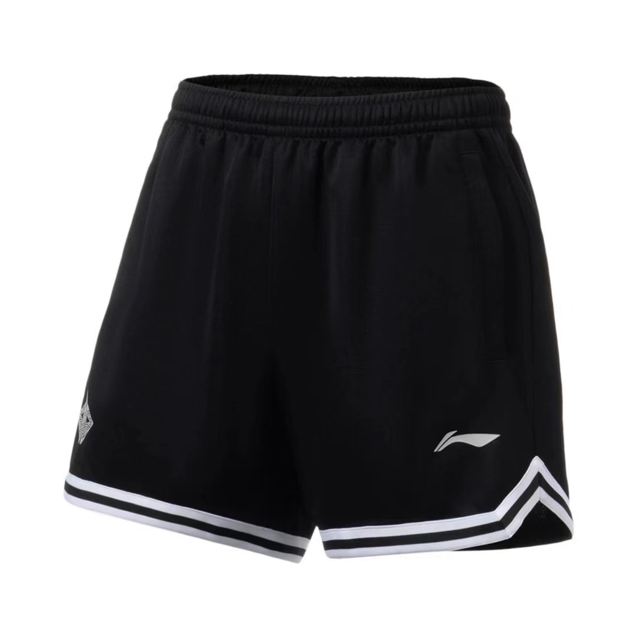 LINING BASKETBALL SERIES ELASTICATED WAIST BREATHABLE BASKETBALL PANTS MENS BLACK AAPT043-1