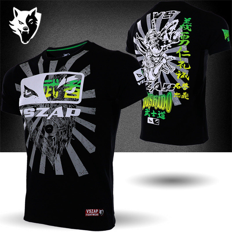 Vszap武士道格斗运动日本MMA短袖格斗T恤UFC搏击健身泰拳男跑步衣|msdalam kategori Pakaian Lelaki, baju-T - dari Buy2taobao.com untuk memberikan perkhidmatan ejen Taobao profesional membeli