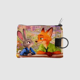 疯狂动物城二联名零钱包朱迪包包兔子警官收纳包尼克狐周边小学生