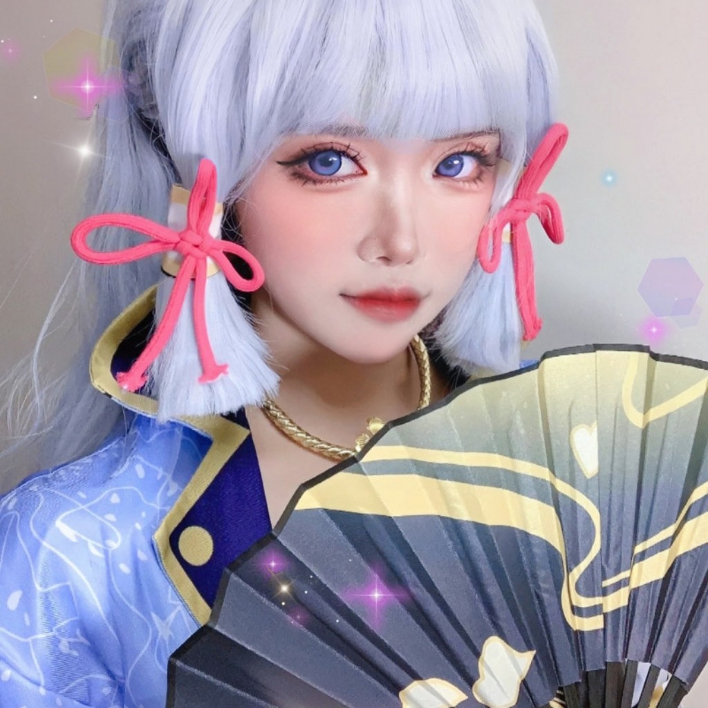 原神cos服神里绫华cos周边假发联名鞋子小学生女角色服装武器儿童