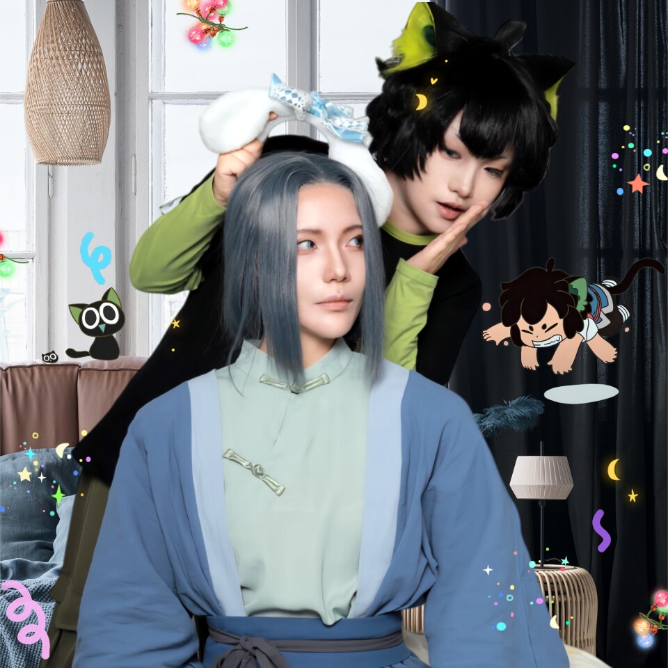 罗小黑战记二cos无限cosplay套装男角色假发小学生周边联名小黑猫