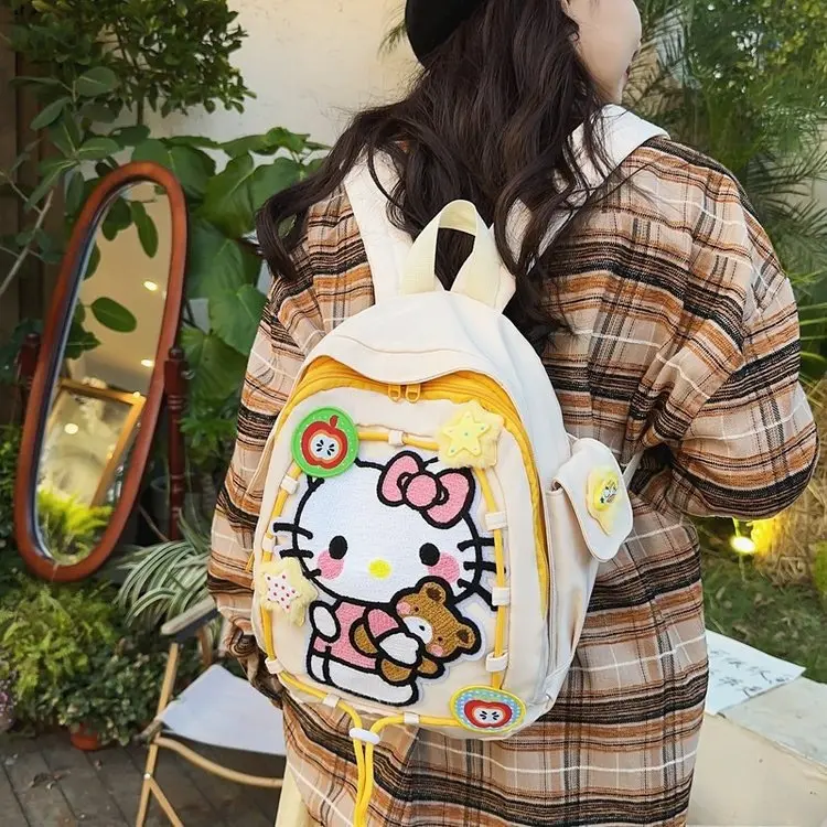 hellokitty书包笔袋凯蒂猫儿童双肩包女大容量hellokitty痛包联名
