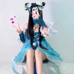 王者荣耀cos服小乔青蛇cosplay套装女英雄假发鞋子儿童联名款配饰