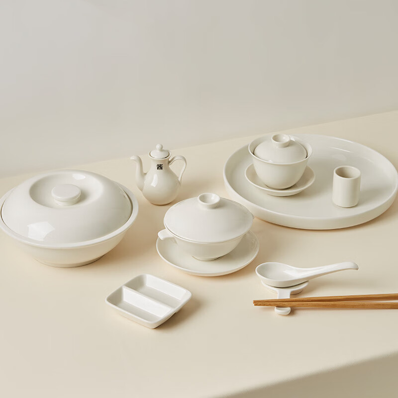 VileroyBoch唯宝亲情系列精细瓷中式餐具汤煲勺子蘸酱碟酱油醋壶