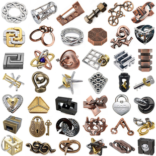 鲁班锁十级高难度孔明烧脑Puzzle解谜题儿童学生抗压解闷益智玩具