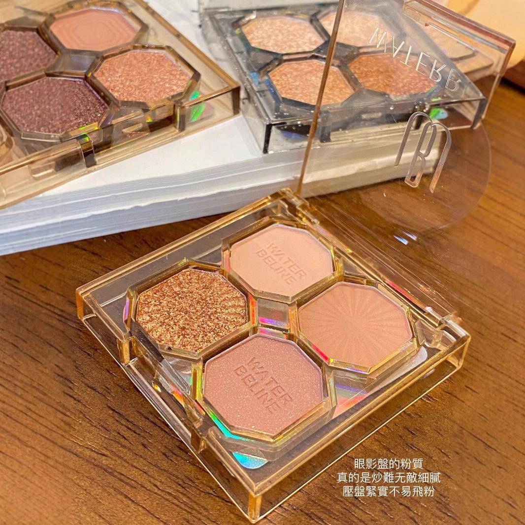 新品璀璨宝石四色眼影 细腻哑光精致细闪不易脱妆一盘多用眼影盘