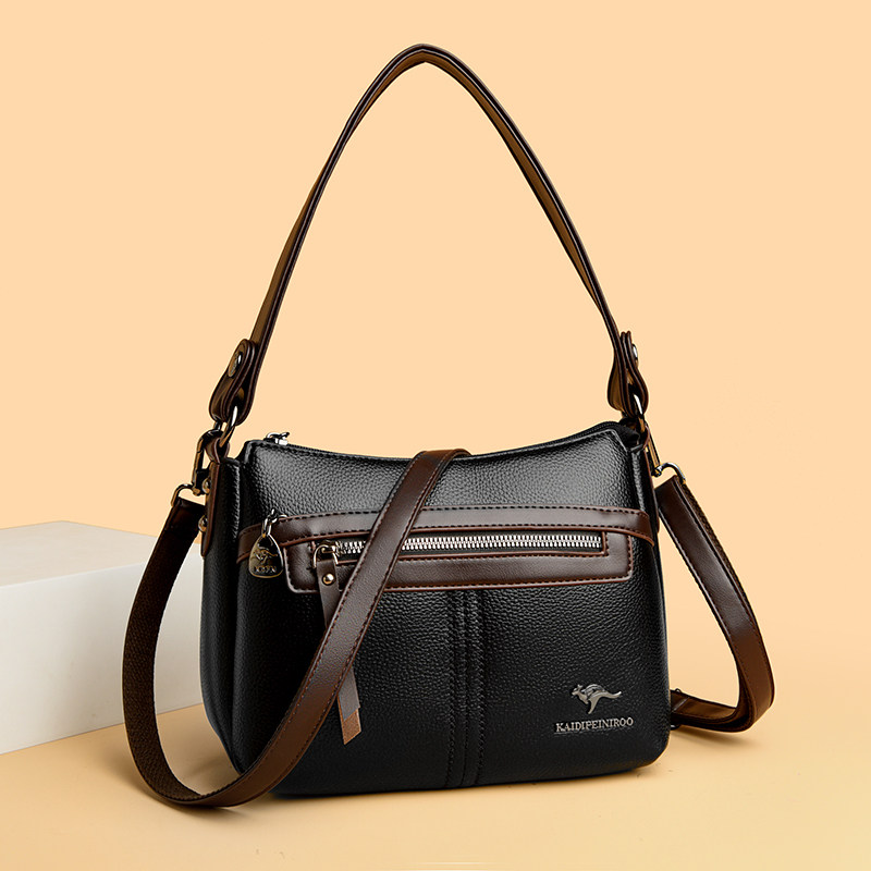 骞诺贝儿真皮质感女包2025新款斜挎包大容量单肩包极简风