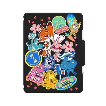 翻盖旋转折叠支架疯狂动物城全家福适用苹果iPad Pro11寸平板mini7/6保护套ipad10/11代防摔壳卡通air5/6/7