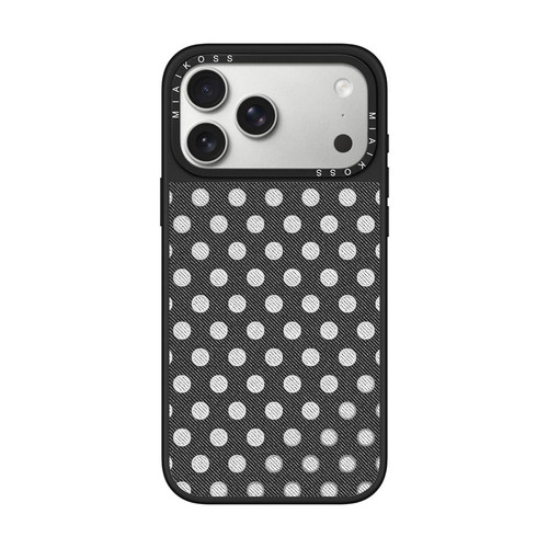 MIAIKOSS/妙吻联名蓝底编织纹波点适用iPhone17Promax苹果16手机壳15潮牌14防摔套13个性12女11艺术家磁吸版