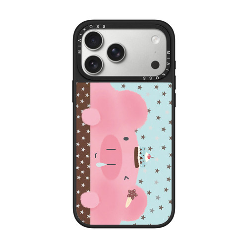MIAIKOSS/妙吻联名蓝底波点星星小粉猪适用iPhone17Promax苹果16手机壳15潮牌14防摔套13个性12女11艺术磁吸