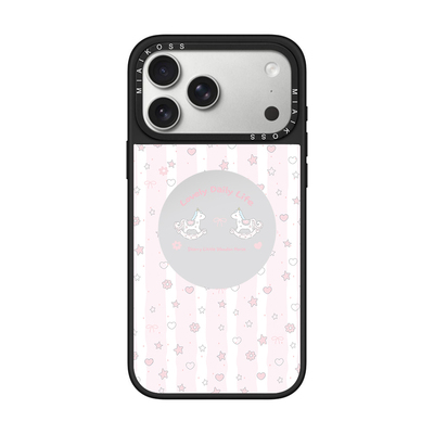 MIAIKOSS/妙吻粉色爱心星星小木马镂空适用iPhone17Promax苹果16手机壳15潮牌14防摔套13个性12女11艺术磁吸