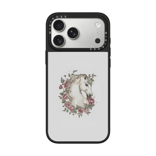 MIAIKOSS/妙吻新春联名白底马与玫瑰 适用iPhone17Promax苹果16手机壳15潮牌14防摔套13个性12女11磁吸版精致