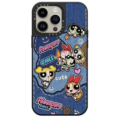 MIAIKOSS/妙吻联名牛仔纹飞天小女警适用iPhone18Promax苹果手机壳15潮牌14防摔套13个性12女16/17创意磁吸