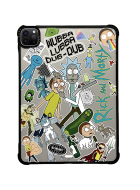 CASE联名透明底瑞克与莫蒂适用苹果iPad Pro11寸平板电脑mini7/6保护套ipad10/11代防摔壳13/12.9mini创意