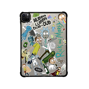 CASE联名透明底瑞克与莫蒂适用苹果iPad Pro11寸平板电脑mini7/6保护套ipad10/11代防摔壳13/12.9mini创意