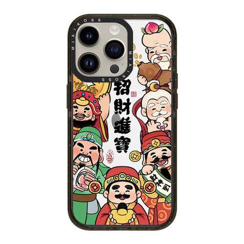 MIAIKOSS/妙吻招财进宝财神适用iPhone15Promax苹果17手机壳潮牌14防摔套13个性12女16新年新款好运气龙年