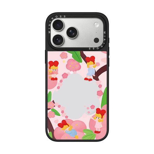 MIAIKOSS/妙吻捧花少女桃花运环绕适用iPhone17Promax苹果16手机壳15潮牌14防摔套13个性12女11艺术家磁吸版