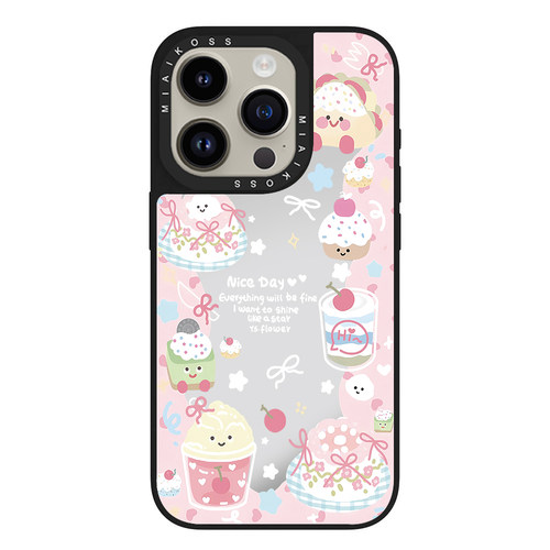 MIAIKOSS/妙吻联名美食家小狗小猫饭团环绕可爱适用iPhone16Promax苹果17手机壳15潮牌14防摔套13个性12女11